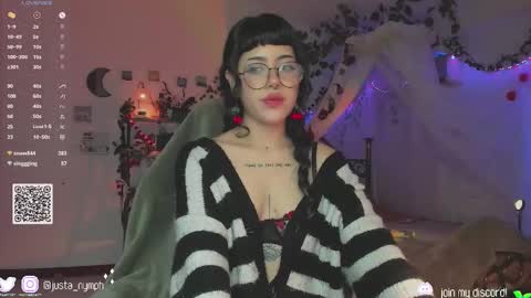 Snapshot of blushing_nymph chatting on December 2024 04:45:02 AM Im Nym Justa nymph on twitter and IG online show from December 2024 04:45:02 AM