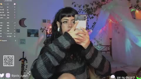 Snapshot of blushing_nymph chatting on January 2025 01:42:02 AM Im Nym Justa nymph on twitter and IG online show from January 2025 01:42:02 AM