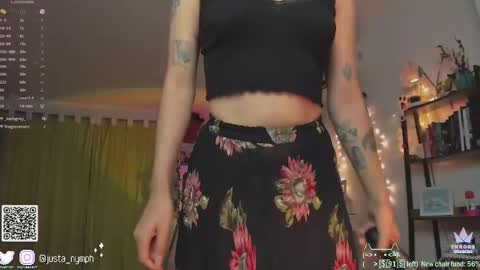 Snapshot of blushing_nymph chatting on January 2025 03:54:02 AM Im Nym Justa nymph on twitter and IG online show from January 2025 03:54:02 AM