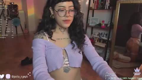 Snapshot of blushing_nymph chatting on February 2025 05:49:02 AM Im Nym Justa nymph on twitter and IG online show from February 2025 05:49:02 AM