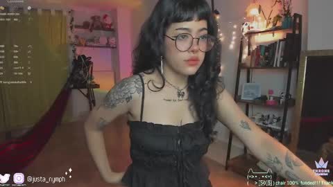 Snapshot of blushing_nymph chatting on February 2025 03:09:01 AM Im Nym Justa nymph on twitter and IG online show from February 2025 03:09:01 AM