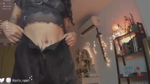 Snapshot of blushing_nymph chatting on February 2025 02:17:02 AM Im Nym Justa nymph on twitter and IG online show from February 2025 02:17:02 AM