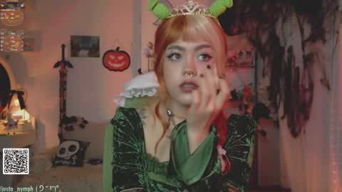 Snapshot of blushing_nymph chatting on October 2025 02:03:02 AM Im Nym Justa nymph on twitter and IG online show from October 2025 02:03:02 AM