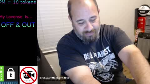 Snapshot of chunkymonkey420 chatting on February 2025 04:25:02 AM Spencer Smokey Bear online show from February 2025 04:25:02 AM