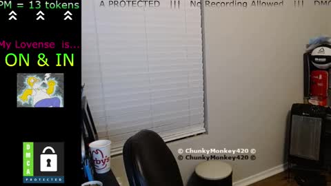 Snapshot of chunkymonkey420 chatting on February 2025 05:41:01 AM Spencer Smokey Bear online show from February 2025 05:41:01 AM