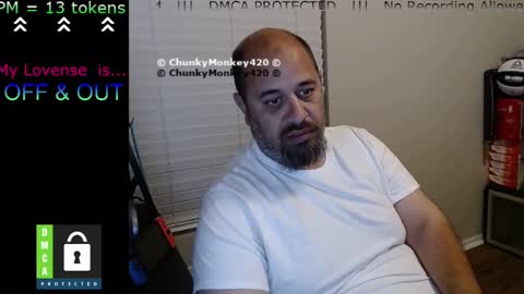 Snapshot of chunkymonkey420 chatting on March 2025 05:29:02 AM Spencer Smokey Bear online show from March 2025 05:29:02 AM