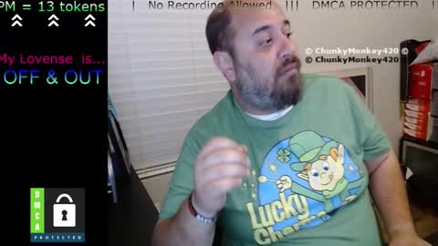 Snapshot of chunkymonkey420 chatting on March 2025 03:56:01 AM Spencer Smokey Bear online show from March 2025 03:56:01 AM