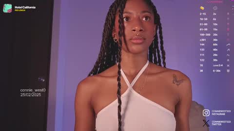 Snapshot of connie_west0 chatting on February 2025 10:07:02 PM independent model online show from February 2025 10:07:02 PM