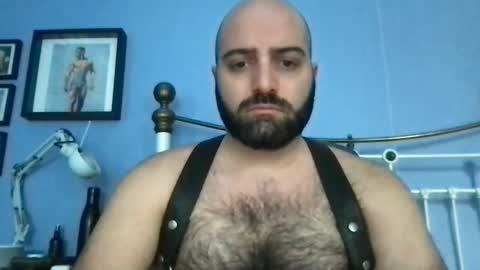 Snapshot of hairyleatherguy chatting on February 2025 12:01:02 PM Hairy Guy online show from February 2025 12:01:02 PM