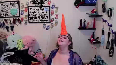 Snapshot of ten_tickle_pixie chatting on December 2025 11:12:02 PM Pixie and Tentacle Overlord online show from December 2025 11:12:02 PM