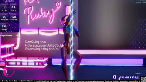 Snapshot of vexruby chatting on December 2024 01:13:02 AM Vex Ruby online show from December 2024 01:13:02 AM