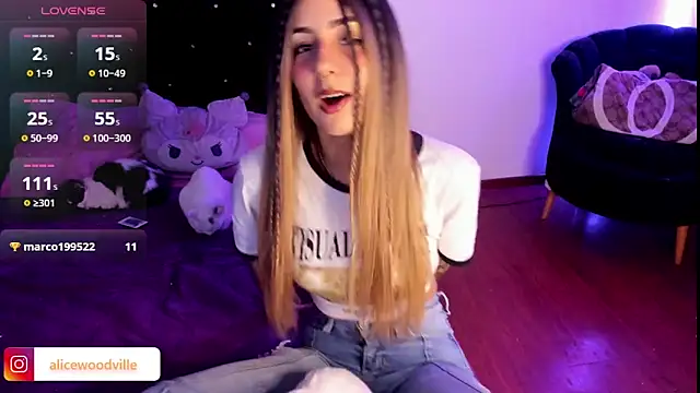 Alice woodville online show from December 2024 11:59:01 PM