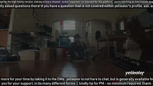 Snapshot of yetieater chatting on January 2025 09:58:02 PM yetieater online show from January 2025 09:58:02 PM