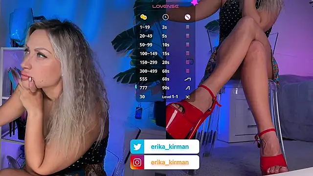 Erika Kirman online show from June 2026 01:17:02 PM