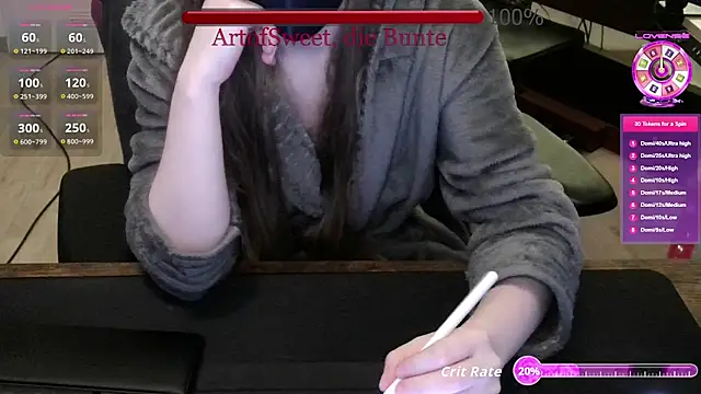 ArtofSweet online show from July 2026 07:45:01 PM